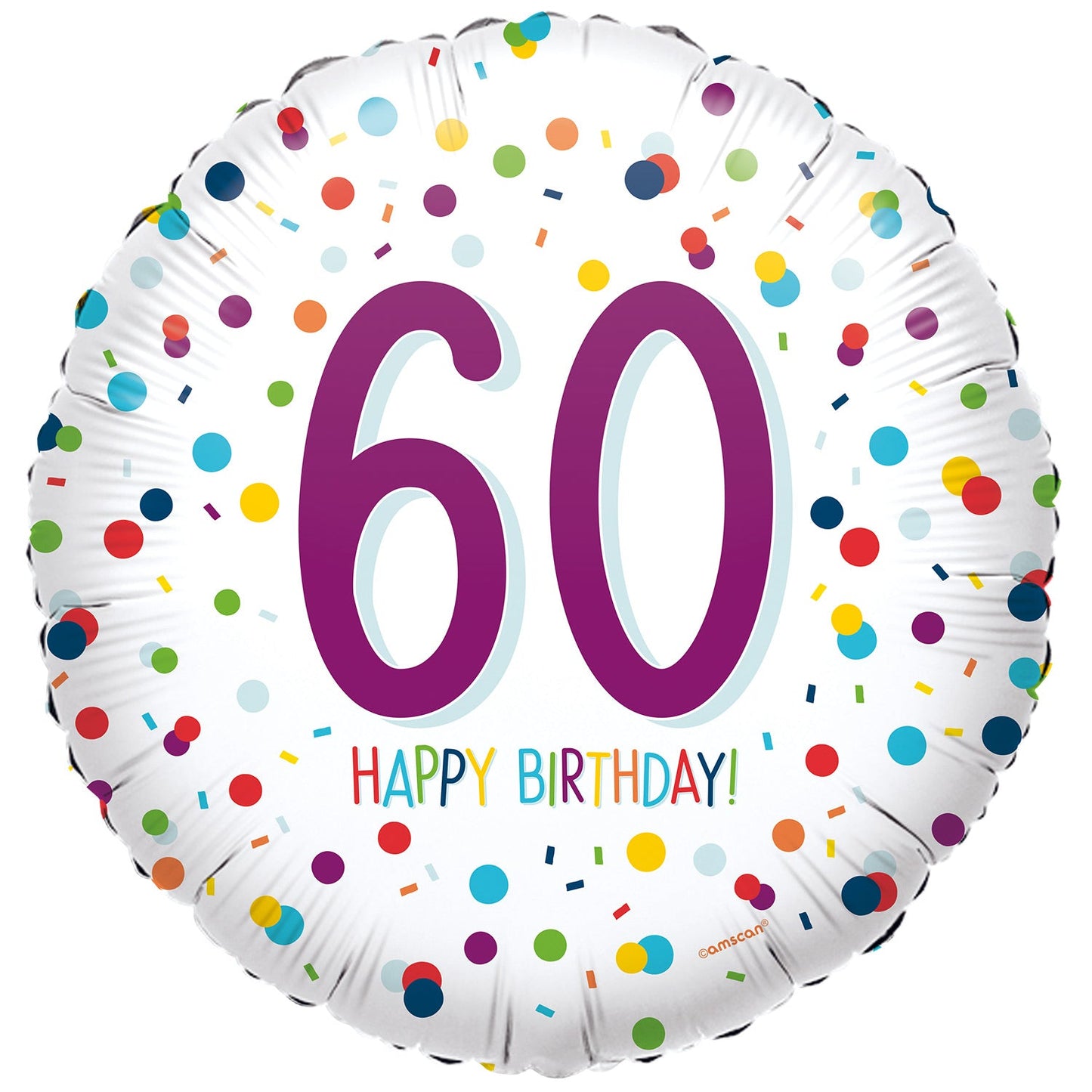 Confetti Birthday 60th 17″ Balloon