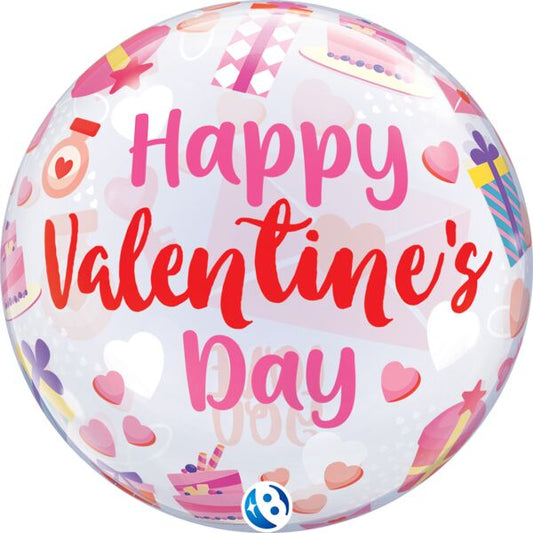 Happy Valentine's Day 22″ Bubble Balloon